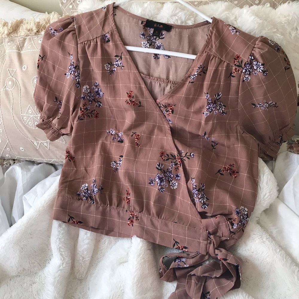 Aethestic Flower Print Blouse
